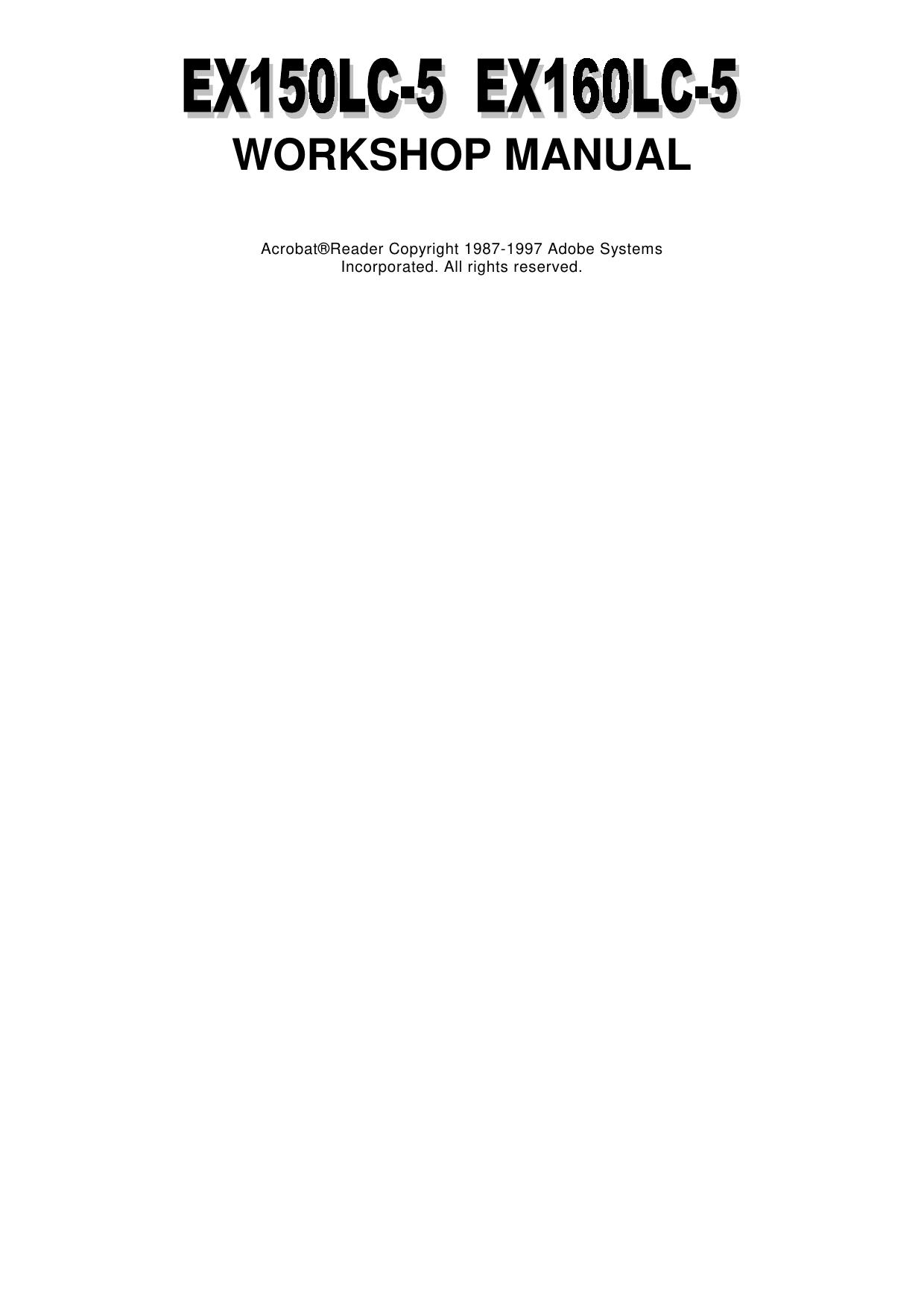 EX150LC-5 EX160LC-5 HITACHI Workshop Manual